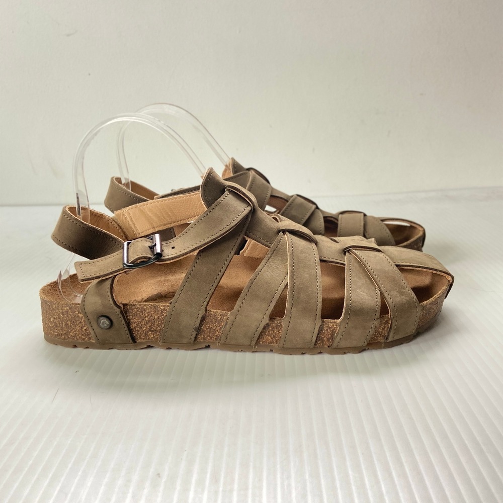 Haflinger Paula Fisherman Sandals Olive Green Womens EU 40 US 9